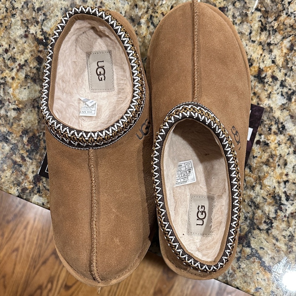 UGG Tan Suede Slip-On Shoes